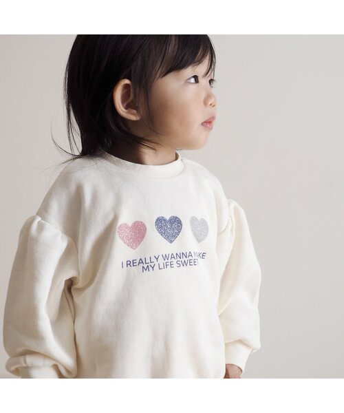 apres les cours（アプレレクール）の「7days Style/総柄・モチーフトレーナー（スウェット・キッズ・ブラック/アイボリー/サックスブルー/ピンク/レッド/キナリ/ラベンダー/イエロー・80/90/100/110/120/130/140）」の12枚目の写真