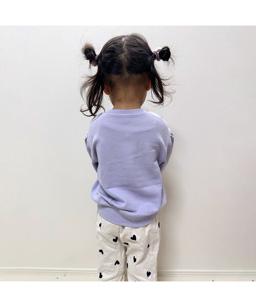 apres les cours（アプレレクール）の「7days Style/総柄・モチーフトレーナー（スウェット・キッズ・ブラック/アイボリー/サックスブルー/ピンク/レッド/キナリ/ラベンダー/イエロー・80/90/100/110/120/130/140）」の15枚目の写真