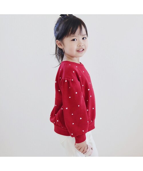 apres les cours（アプレレクール）の「7days Style/総柄・モチーフトレーナー（スウェット・キッズ・ブラック/アイボリー/サックスブルー/ピンク/レッド/キナリ/ラベンダー/イエロー・80/90/100/110/120/130/140）」の20枚目の写真