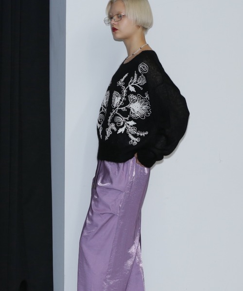 【セール】シアーエンブロイダリーニット（ニット/セーター）｜ROSE BUD（ローズバッド）