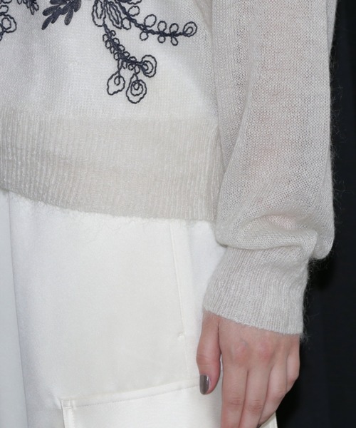 【セール】シアーエンブロイダリーニット（ニット/セーター）｜ROSE BUD（ローズバッド）