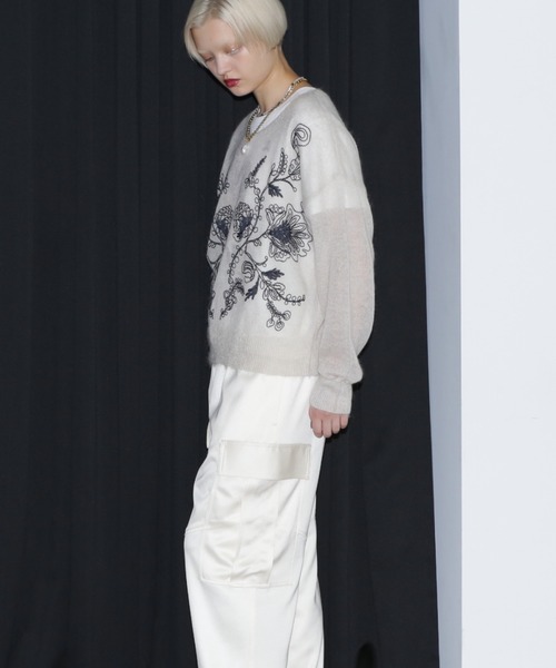 【セール】シアーエンブロイダリーニット（ニット/セーター）｜ROSE BUD（ローズバッド）