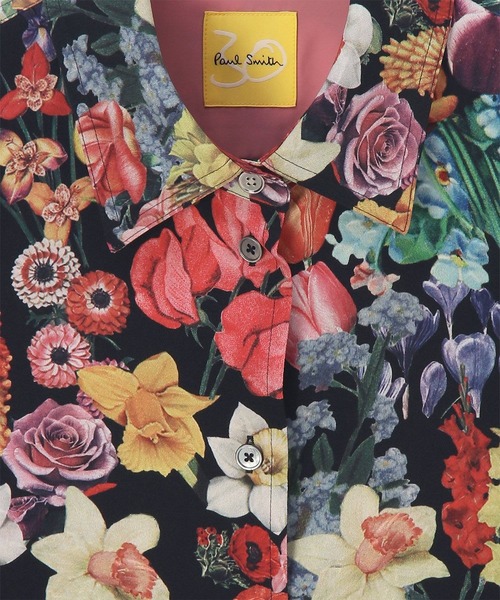 Paul smitn Fabric Floral Collage長袖シャツ