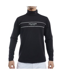 TOMMY HILFIGER GOLF | ﾊﾟﾈﾙｽﾄﾗｲﾌﾟ 長袖ﾊｲﾈｯｸｼｬﾂ(Tシャツ/カットソー)