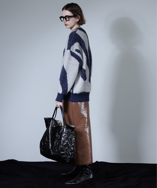 ROSE BUD(ローズバッド)の「【WEB・一部店舗限定】ニュアンスパターンラメニット(ニット/セーター・レディース・ピンク/ネイビー/ベージュ・FREE)」の11枚目の写真