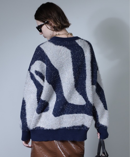 ROSE BUD(ローズバッド)の「【WEB・一部店舗限定】ニュアンスパターンラメニット(ニット/セーター・レディース・ピンク/ネイビー/ベージュ・FREE)」の15枚目の写真