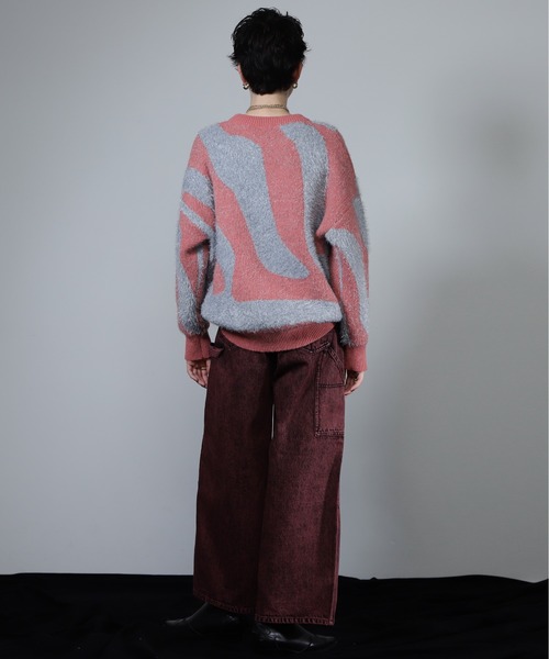 ROSE BUD(ローズバッド)の「【WEB・一部店舗限定】ニュアンスパターンラメニット(ニット/セーター・レディース・ピンク/ネイビー/ベージュ・FREE)」の21枚目の写真