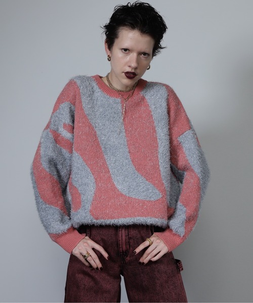 ROSE BUD(ローズバッド)の「【WEB・一部店舗限定】ニュアンスパターンラメニット(ニット/セーター・レディース・ピンク/ネイビー/ベージュ・FREE)」の22枚目の写真