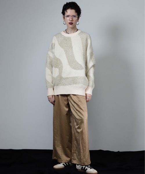 ROSE BUD(ローズバッド)の「【WEB・一部店舗限定】ニュアンスパターンラメニット(ニット/セーター・レディース・ピンク/ネイビー/ベージュ・FREE)」の4枚目の写真