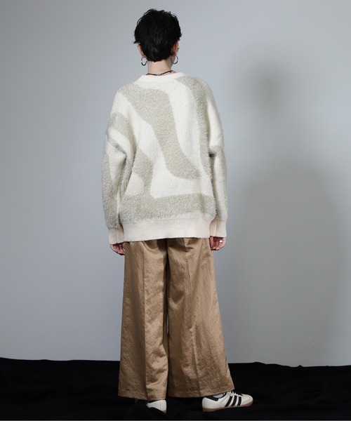 ROSE BUD(ローズバッド)の「【WEB・一部店舗限定】ニュアンスパターンラメニット(ニット/セーター・レディース・ピンク/ネイビー/ベージュ・FREE)」の6枚目の写真