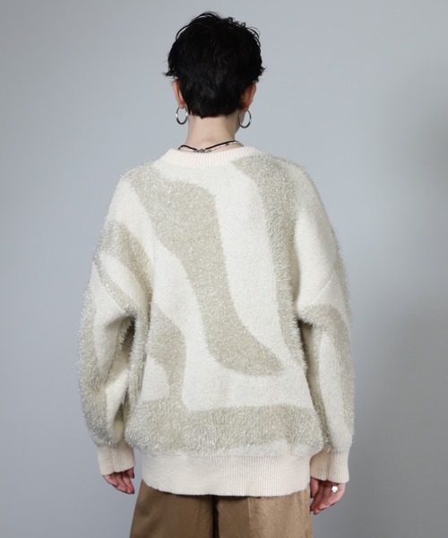 ROSE BUD(ローズバッド)の「【WEB・一部店舗限定】ニュアンスパターンラメニット(ニット/セーター・レディース・ピンク/ネイビー/ベージュ・FREE)」の9枚目の写真