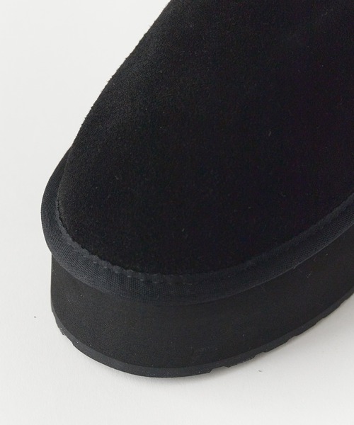 EMU Australia（エミューオーストラリア）の「EMU Australia/エミュオーストラリア EMU PLATFROM MICRO WOOL 厚底 ムートンブーツ（ブーツ・レディース・ブラック/チャコール/ベージュ・6/8/7）」の15枚目の写真