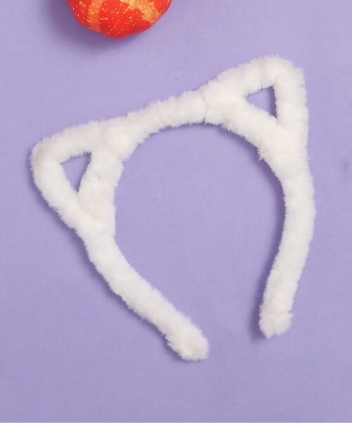 apres les cours(アプレレクール)の「ねこ耳カチューシャ(カチューシャ・キッズ・アイボリー/ブラック・FREE)」の1枚目の写真