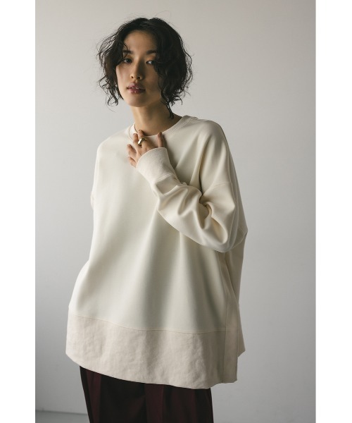 STYLEMIXER（スタイルミキサー）の「サイドジップオーバースウェット（スウェット・レディース・ライトパープル/アイボリー/ブラック・FREE）」の8枚目の写真