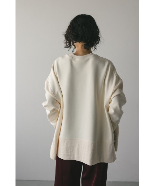 STYLEMIXER（スタイルミキサー）の「サイドジップオーバースウェット（スウェット・レディース・ライトパープル/アイボリー/ブラック・FREE）」の9枚目の写真