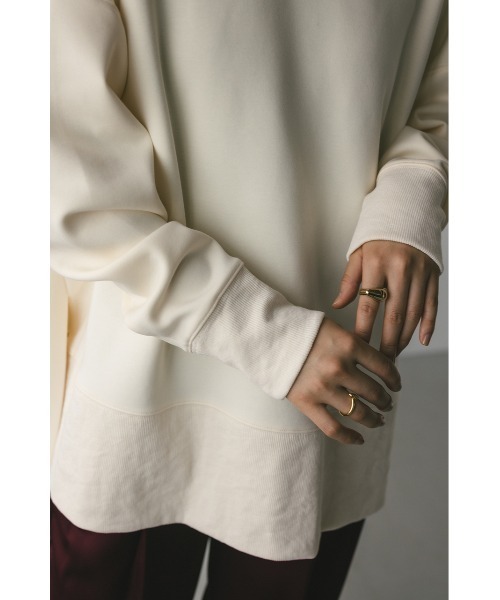 STYLEMIXER（スタイルミキサー）の「サイドジップオーバースウェット（スウェット・レディース・ライトパープル/アイボリー/ブラック・FREE）」の11枚目の写真