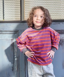 BIG FIELD | 先染めボーダーベロアカットソー(Tシャツ/カットソー)