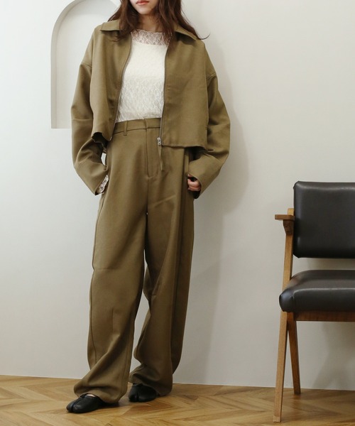 NOAHL(ノアル)の「【NOAHL】エステツイルカーブパンツ(その他パンツ・レディース・ベージュ/ブラック/アイボリー・FREE)」の7枚目の写真
