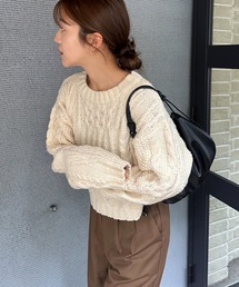 Stylevoice for xxx | ＜yuiさんコラボ＞ランダムケーブルショートニット(ニット/セーター)