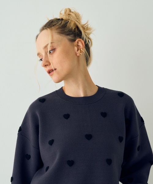 Rouge vif Anna（ルージュヴィフアンナ）の「ハートジャガードニットプルオーバー（ニット/セーター・レディース・チャコールグレー/アイボリー・フリー）」の22枚目の写真