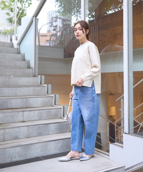 Rouge vif Anna（ルージュヴィフアンナ）の「ハートジャガードニットプルオーバー（ニット/セーター・レディース・チャコールグレー/アイボリー・フリー）」の12枚目の写真