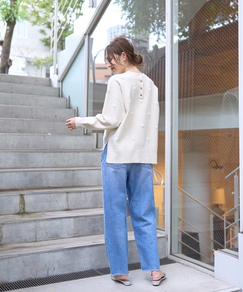 Rouge vif Anna（ルージュヴィフアンナ）の「ハートジャガードニットプルオーバー（ニット/セーター・レディース・チャコールグレー/アイボリー・フリー）」の17枚目の写真