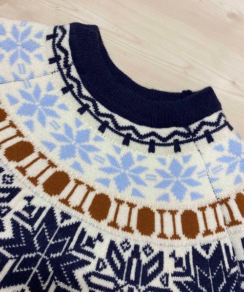 ニット レディース ノルディック トップス セーター 長袖 プルオーバー スノー柄ニット かわいい スノー柄 knit 楽天市場】ノルディック柄 ニット レディース トップス セーター