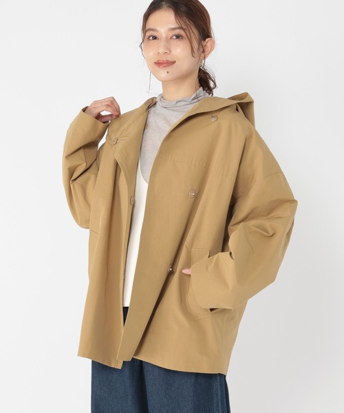 studio CLIP（スタディオクリップ）の「テトロンコットンウェザーフーディーコート（ブルゾン・レディース・ブラック/モカ/キャメル・FREE）」の7枚目の写真