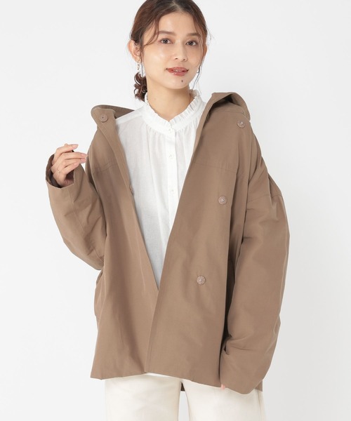 studio CLIP（スタディオクリップ）の「テトロンコットンウェザーフーディーコート（ブルゾン・レディース・ブラック/モカ/キャメル・FREE）」の8枚目の写真