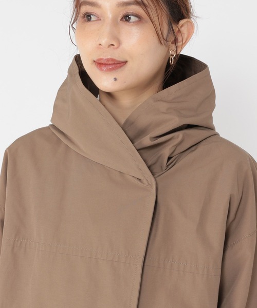 studio CLIP（スタディオクリップ）の「テトロンコットンウェザーフーディーコート（ブルゾン・レディース・ブラック/モカ/キャメル・FREE）」の12枚目の写真