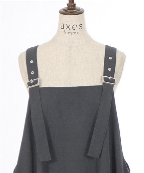 axes femme（アクシーズファム）の「変型ジャンスカ（ジャンパースカート・レディース・ワイン/ブラック/チャコール・FREE）」の17枚目の写真