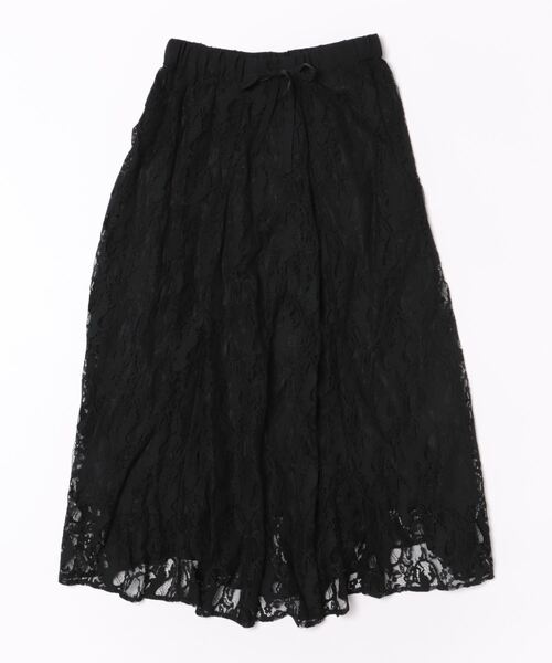 Jines（ジネス）の「レースフレアースカート（スカート・レディース・ブラック・38）」の9枚目の写真
