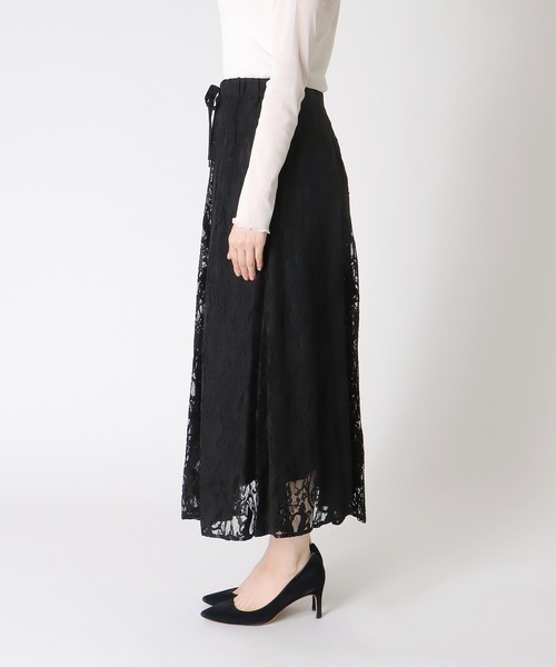 Jines（ジネス）の「レースフレアースカート（スカート・レディース・ブラック・38）」の3枚目の写真