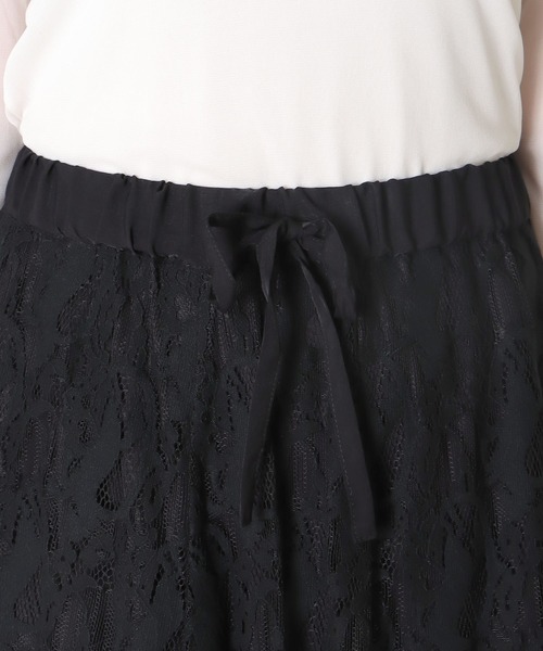 Jines（ジネス）の「レースフレアースカート（スカート・レディース・ブラック・38）」の5枚目の写真