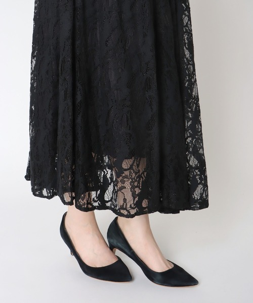 Jines（ジネス）の「レースフレアースカート（スカート・レディース・ブラック・38）」の6枚目の写真