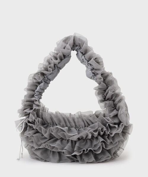 THE SHOP TK (ザ ショップ ティーケー )の「◆チュールフリルバッグ(ショルダーバッグ・レディース・ブラック/ブラウン系/チャコールグレー・00)」の7枚目の写真