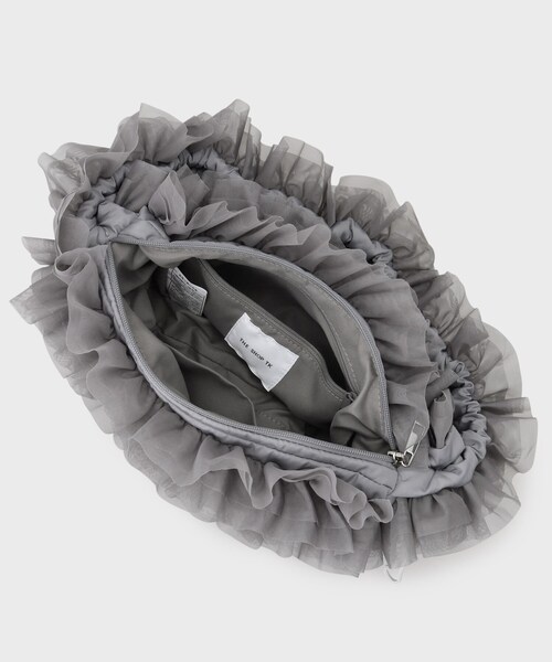 THE SHOP TK (ザ ショップ ティーケー )の「◆チュールフリルバッグ(ショルダーバッグ・レディース・ブラック/ブラウン系/チャコールグレー・00)」の9枚目の写真