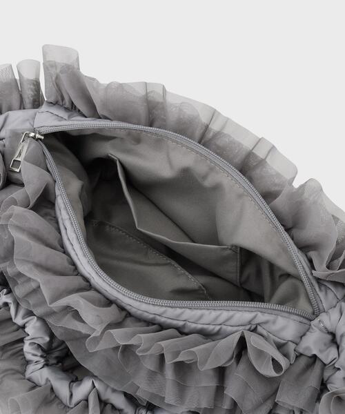 THE SHOP TK (ザ ショップ ティーケー )の「◆チュールフリルバッグ(ショルダーバッグ・レディース・ブラック/ブラウン系/チャコールグレー・00)」の13枚目の写真