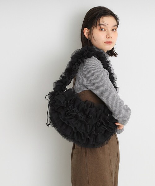 THE SHOP TK (ザ ショップ ティーケー )の「◆チュールフリルバッグ(ショルダーバッグ・レディース・ブラック/ブラウン系/チャコールグレー・00)」の15枚目の写真