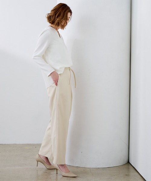 UR'S（ユアーズ）の「ベルトデザイン1タックワイドパンツ（その他パンツ・レディース・アイボリー/ネイビー/ピンク・XL/L/M/S）」の16枚目の写真