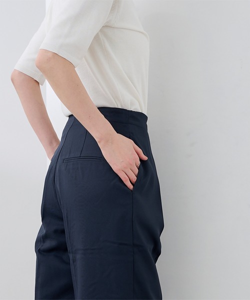 UR'S（ユアーズ）の「ベルトデザイン1タックワイドパンツ（その他パンツ・レディース・アイボリー/ネイビー/ピンク・XL/L/M/S）」の8枚目の写真