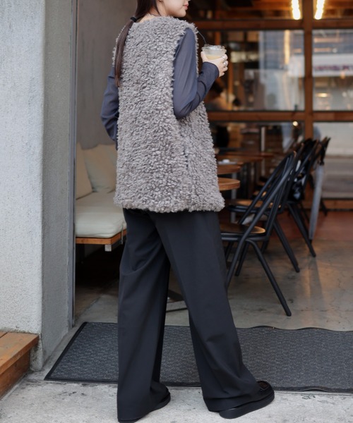 Marient（マリエント）の「プードルファージレ（ベスト・レディース・グレー/ベージュ/ブラック・FREE）」の12枚目の写真