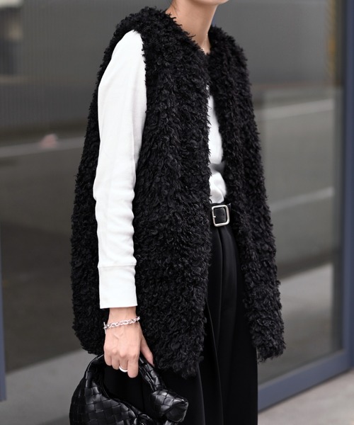 Marient（マリエント）の「プードルファージレ（ベスト・レディース・グレー/ベージュ/ブラック・FREE）」の17枚目の写真