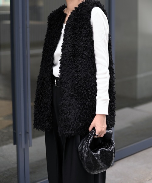 Marient（マリエント）の「プードルファージレ（ベスト・レディース・グレー/ベージュ/ブラック・FREE）」の21枚目の写真