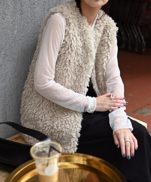 Marient(マリエント)の「プードルファージレ(ベスト・レディース・グレー/ベージュ/ブラック・FREE)」の19枚目の写真