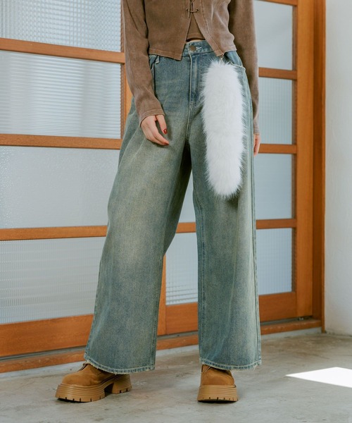 repipi armario（レピピ アルマリオ）の「【NEW！】ホックデニムワイドパンツ（デニムパンツ・キッズ・グレー/ブラック系その他/ブルー系その他/ブルー系その他3/ブルー系その他2/ブルー系その他4/ブラック系その他2/ブラック系その他3/ブルー系その他7/ブルー系その他5/ブルー系その他6/その他/ネイビー・SMALL/MEDIUM/LARGE）」の12枚目の写真