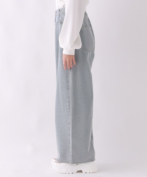 repipi armario（レピピ アルマリオ）の「【NEW！】ホックデニムワイドパンツ（デニムパンツ・キッズ・グレー/ブラック系その他/ブルー系その他/ブルー系その他3/ブルー系その他2/ブルー系その他4/ブラック系その他2/ブラック系その他3/ブルー系その他7/ブルー系その他5/ブルー系その他6/その他/ネイビー・SMALL/MEDIUM/LARGE）」の18枚目の写真