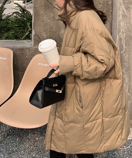 BLANC FICELLE(ブランフィセル)の「中綿 ロングコート(ダウンジャケット/コート・レディース・ブラック/チャコールグレー/ベージュ・M)」の12枚目の写真