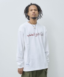 PUBLICPINK（パブリックピンク）の「【PUBLICPINK/パブリックピンク】HEAVYWEIGTH Arabic Paisley Tee アラビアテキストロゴリラックスフィットペイズリーロゴ ロングTEE（Tシャツ/カットソー）」