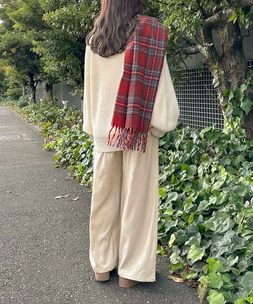 Ambre Neige(アンブルネージュ)の「waist design wide pants / ウエストデザインワイドパンツ(その他パンツ・レディース・ダークブラウン/ブラック/アイボリー・FREE)」の21枚目の写真